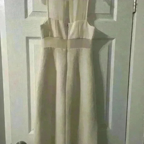 BCBGMAXAZRIA White Dress - (stitching needed on side split/ minor detail) B17 - Picture 7 of 8